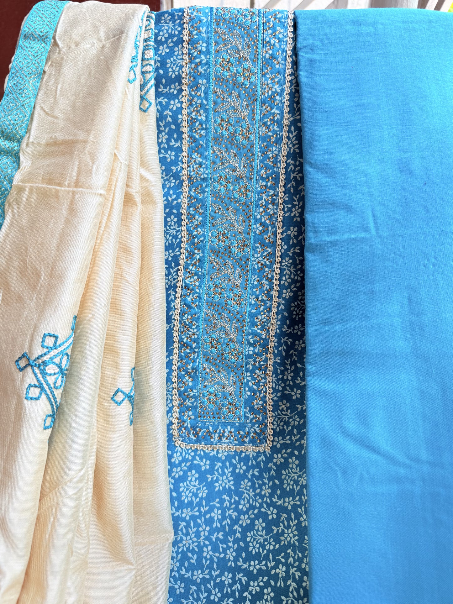 CottonAura DCUS00002 – Unstitched Pure Cotton 3-Piece Salwar Suit with Dazzling Elegant Dupatta