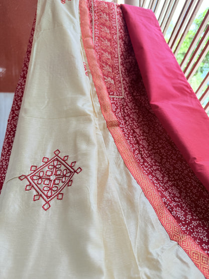 CottonAura DCUS00004 – Unstitched Pure Cotton 3-Piece Salwar Suit with Dazzling Elegant Dupatta
