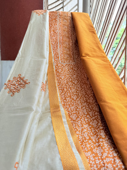 CottonAura DCUS00003 – Unstitched Pure Cotton 3-Piece Salwar Suit with Dazzling Elegant Dupatta